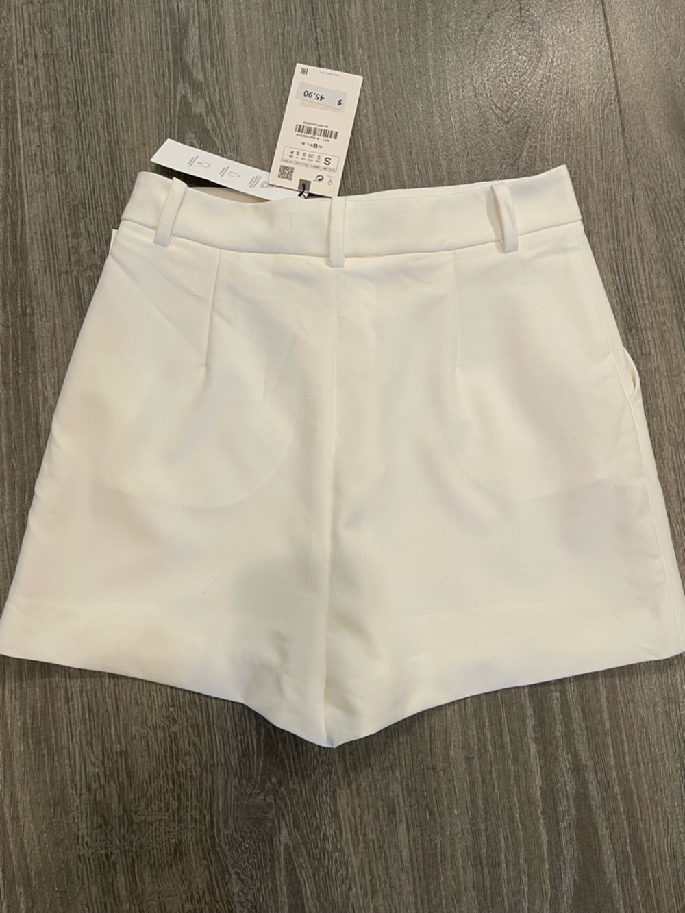 Zara White Women's Shorts/Skorts Size S Pockets Belt Loops Made in Spain - Picture 4 of 4